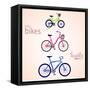 Family Bikes-Julka-Framed Stretched Canvas