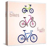 Family Bikes-Julka-Stretched Canvas