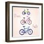 Family Bikes-Julka-Framed Art Print