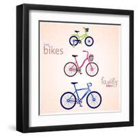 Family Bikes-Julka-Framed Art Print