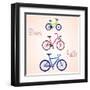 Family Bikes-Julka-Framed Art Print