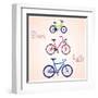 Family Bikes-Julka-Framed Art Print