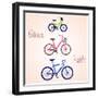 Family Bikes-Julka-Framed Art Print