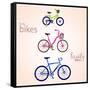 Family Bikes-Julka-Framed Stretched Canvas