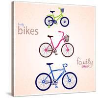 Family Bikes-Julka-Stretched Canvas