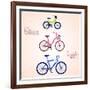 Family Bikes-Julka-Framed Art Print