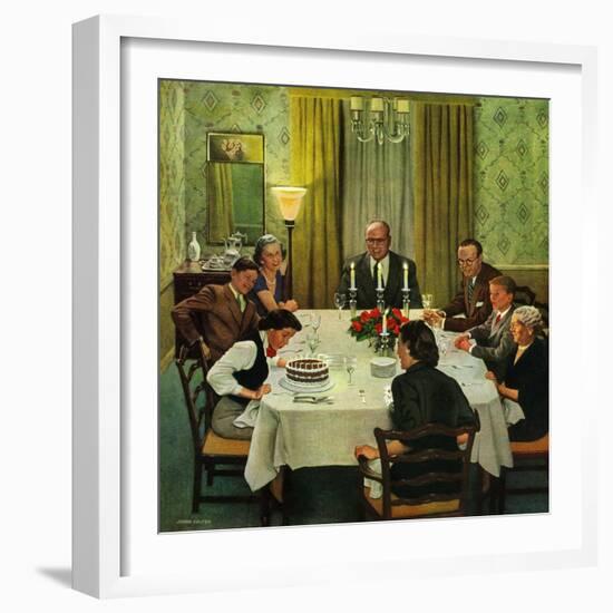 "Family Birthday Party", March 15, 1952-John Falter-Framed Giclee Print