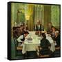 "Family Birthday Party", March 15, 1952-John Falter-Framed Stretched Canvas