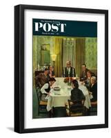 "Family Birthday Party" Saturday Evening Post Cover, March 15, 1952-John Falter-Framed Giclee Print