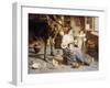 Family Bliss, (Oil on Canvas)-Eugenio Zampighi-Framed Giclee Print