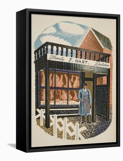 Family Butcher-Eric Ravilious-Framed Stretched Canvas