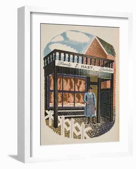 Family Butcher-Eric Ravilious-Framed Giclee Print