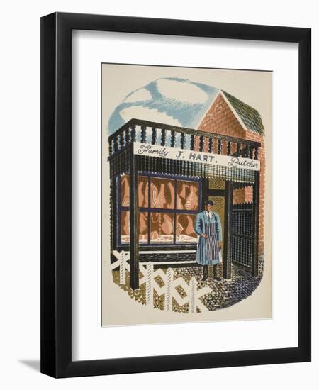 Family Butcher-Eric Ravilious-Framed Premium Giclee Print