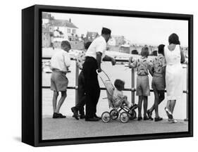 Family by the Sea-null-Framed Stretched Canvas