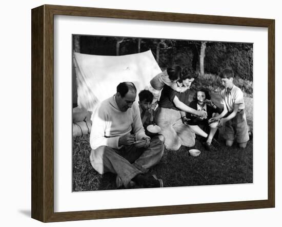 Family Camping Meal-null-Framed Photographic Print