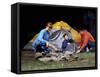 Family Camping Trip-null-Framed Stretched Canvas