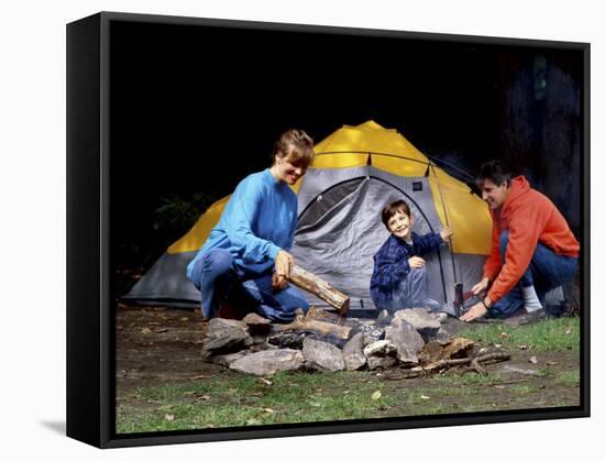 Family Camping Trip-null-Framed Stretched Canvas