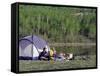 Family Camping-null-Framed Stretched Canvas