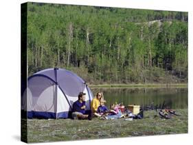 Family Camping-null-Stretched Canvas