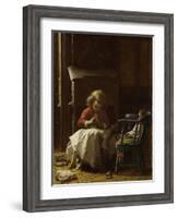 Family Cares, 1873-Eastman Johnson-Framed Giclee Print