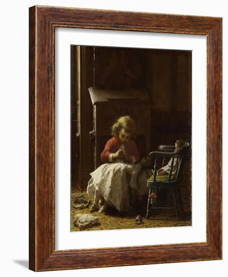 Family Cares, 1873-Eastman Johnson-Framed Giclee Print