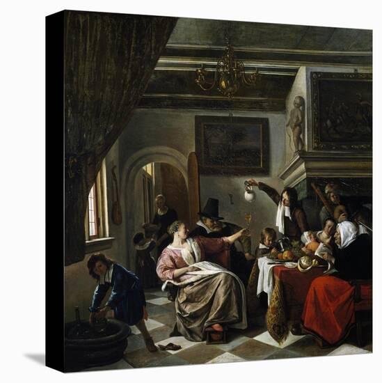 Family Celebration, 1650-1660-null-Stretched Canvas