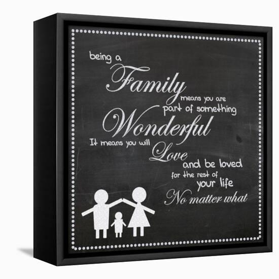 Family Chalk White-Lauren Gibbons-Framed Stretched Canvas