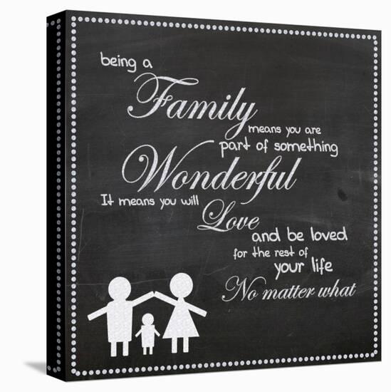 Family Chalk White-Lauren Gibbons-Stretched Canvas