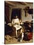Family Chores, 1859-Friedrich Edouard Meyerheim-Stretched Canvas