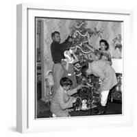 Family, Christmas, 1950,-Anthony Butera-Framed Photographic Print