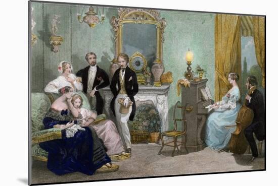 Family Concert, c.1840-Eugene Louis Lami-Mounted Giclee Print