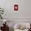 Family Crest Style Burgundy-Ikuko Kowada-Stretched Canvas displayed on a wall