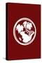 Family Crest Style Burgundy-Ikuko Kowada-Stretched Canvas