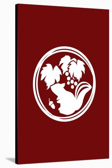 Family Crest Style Burgundy-Ikuko Kowada-Stretched Canvas