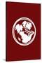 Family Crest Style Burgundy-Ikuko Kowada-Stretched Canvas