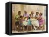 Family Dinner-Dianne Dengel-Framed Stretched Canvas