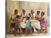 Family Dinner-Dianne Dengel-Stretched Canvas