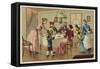 Family Drinking Chocolate-null-Framed Stretched Canvas