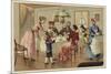 Family Drinking Chocolate-null-Mounted Giclee Print