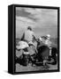 Family Driving on Motorcycle and Sidecar from Omaha, Nebraska to Salt Lake City, UT-Allan Grant-Framed Stretched Canvas