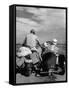 Family Driving on Motorcycle and Sidecar from Omaha, Nebraska to Salt Lake City, UT-Allan Grant-Framed Stretched Canvas