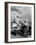 Family Driving on Motorcycle and Sidecar from Omaha, Nebraska to Salt Lake City, UT-Allan Grant-Framed Photographic Print