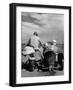 Family Driving on Motorcycle and Sidecar from Omaha, Nebraska to Salt Lake City, UT-Allan Grant-Framed Photographic Print