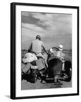 Family Driving on Motorcycle and Sidecar from Omaha, Nebraska to Salt Lake City, UT-Allan Grant-Framed Photographic Print