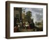 Family During an Outdoor Meal-Jan Steen-Framed Giclee Print