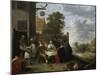 Family During an Outdoor Meal-Jan Steen-Mounted Giclee Print