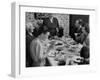 Family Eating at Dinner Table-John Dominis-Framed Photographic Print