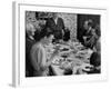 Family Eating at Dinner Table-John Dominis-Framed Photographic Print