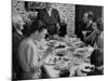 Family Eating at Dinner Table-John Dominis-Mounted Photographic Print