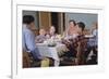 Family Eating at the Dinner Table-William P. Gottlieb-Framed Photographic Print